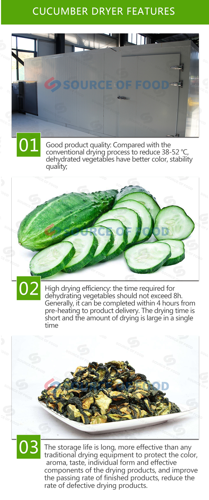 cucumber drying equipment