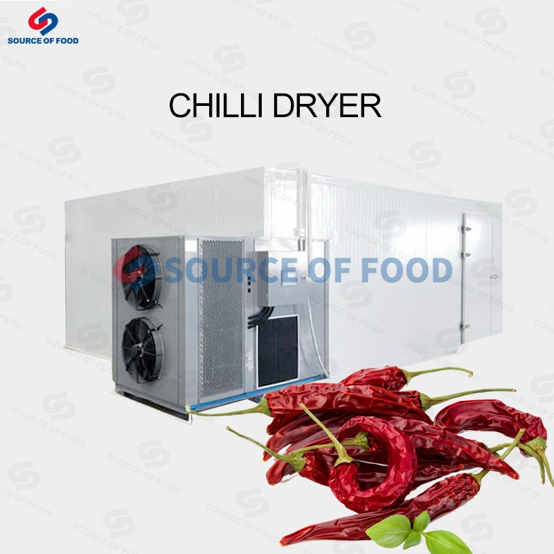 Our chilli dryer is an air-powered heat pump dryer