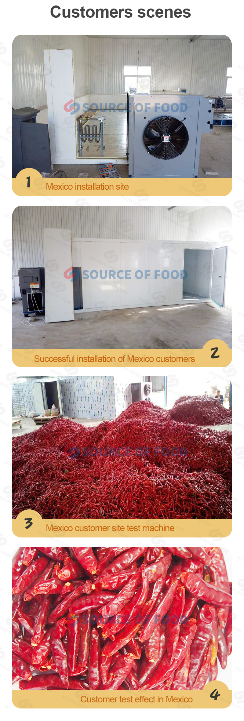 Our chilli dryer is very popular in Mexico.