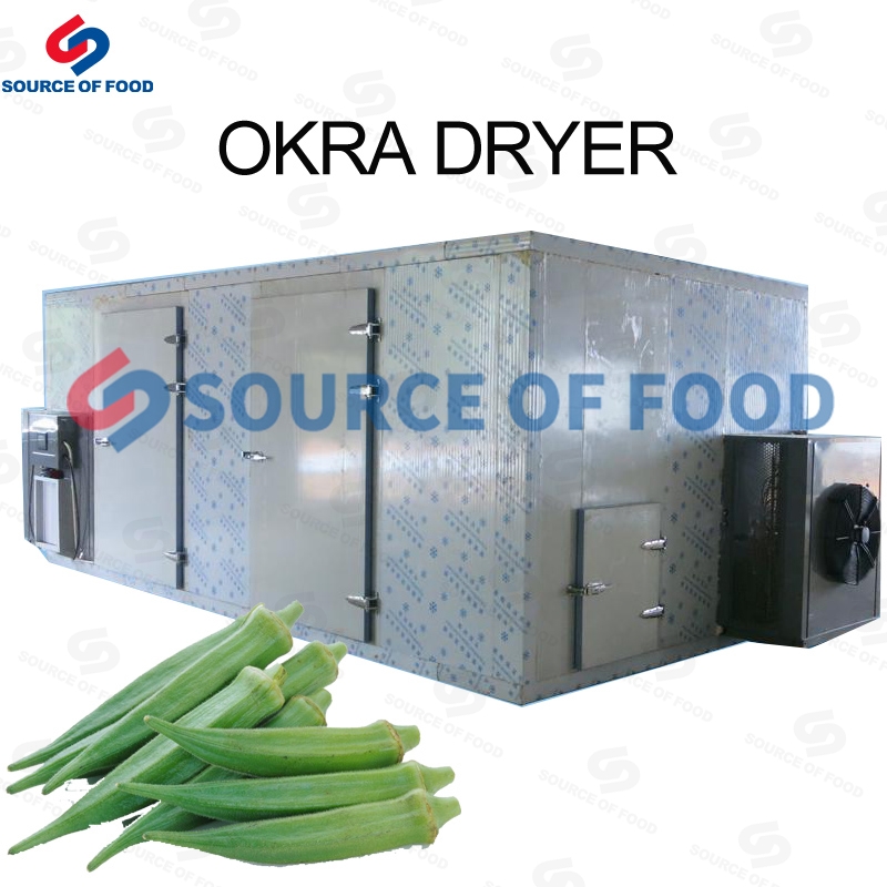 The okra dryer is an air-powered heat pump dryer
