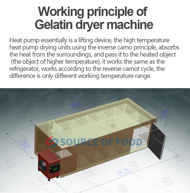 The gelatin dryer belongs to the air energy heat pump dryer