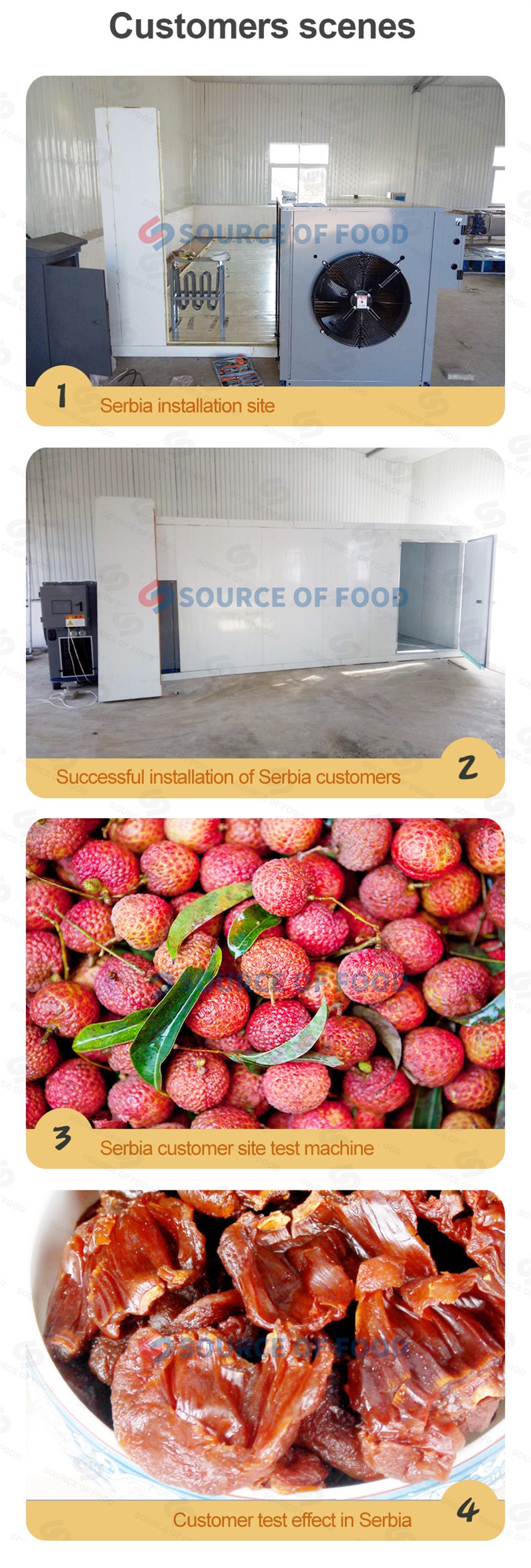 and litchi drying equipment is widely sold overseas.