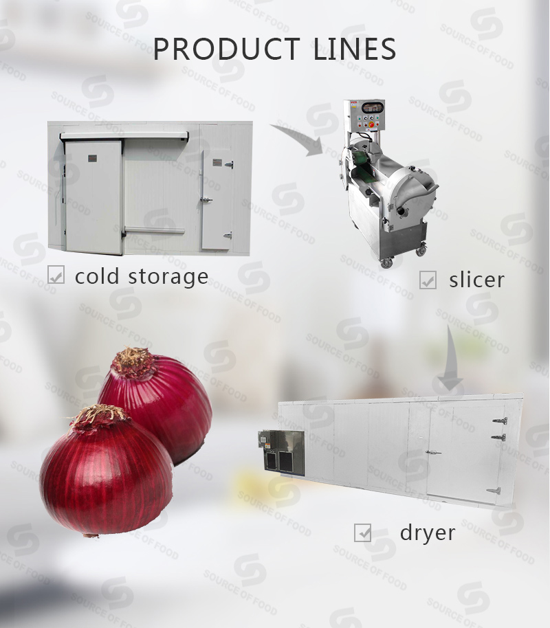 there are onion cold storage,onion slicer and onion dryer