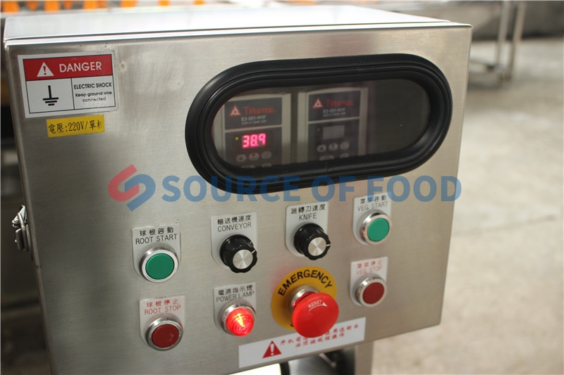 garlic slicer machine slice thickness and slice speed can be adjusted by ourselves.