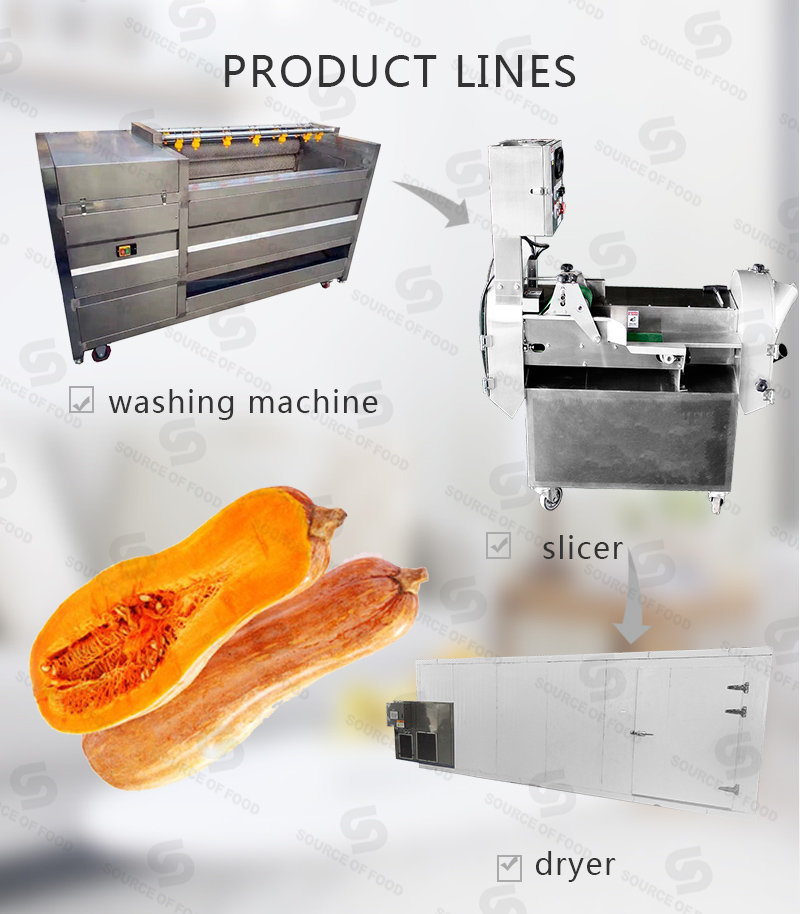 Thers are series of pumpkin processing machine