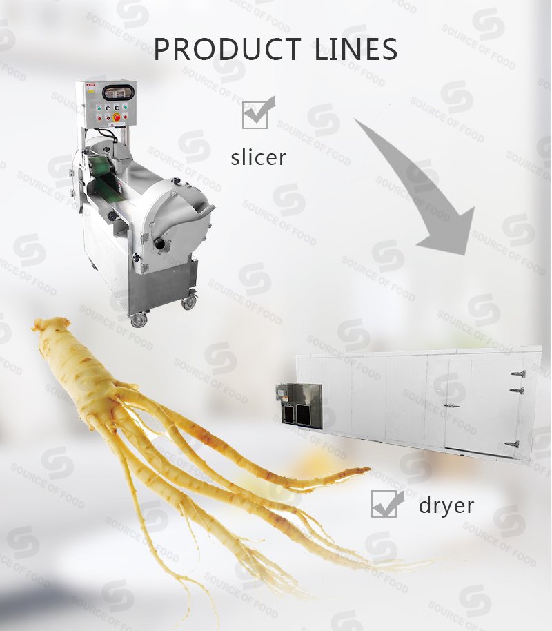 There are series of ginseng processing machine