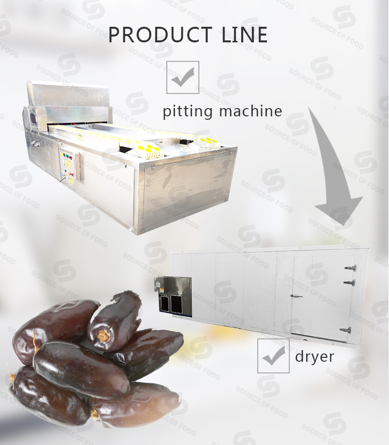 There are series of date palm processing machine