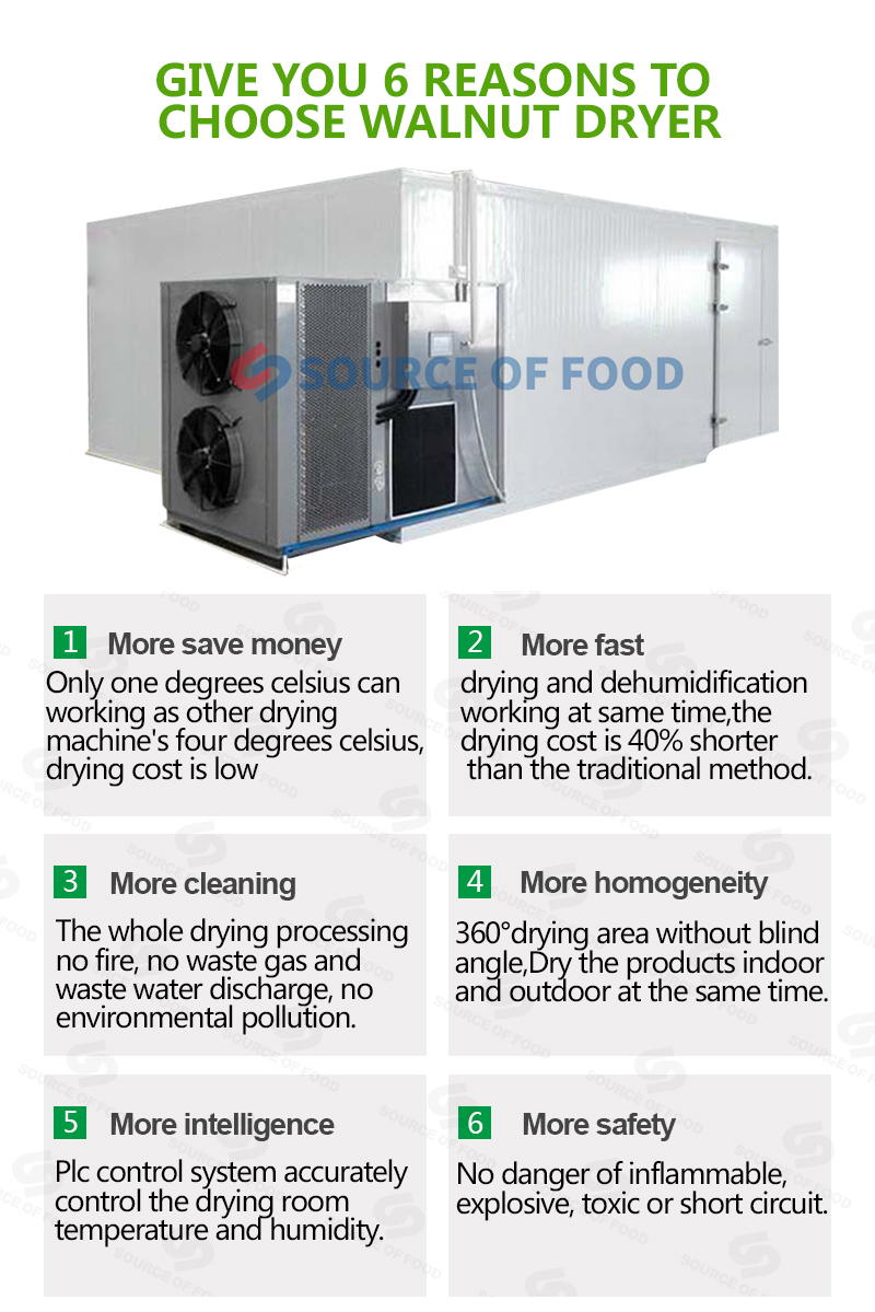 our walnut dryer machine without losing their nutrients and edible value